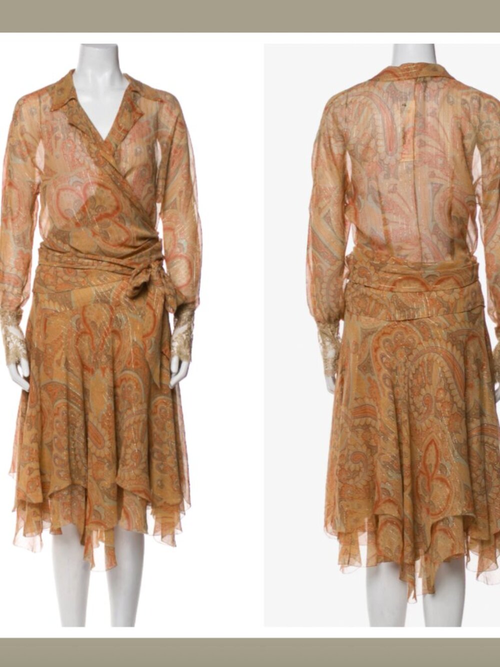 Ralph Lauren 2000s Black Label Silk Paisley Print Skirt Top Set 4